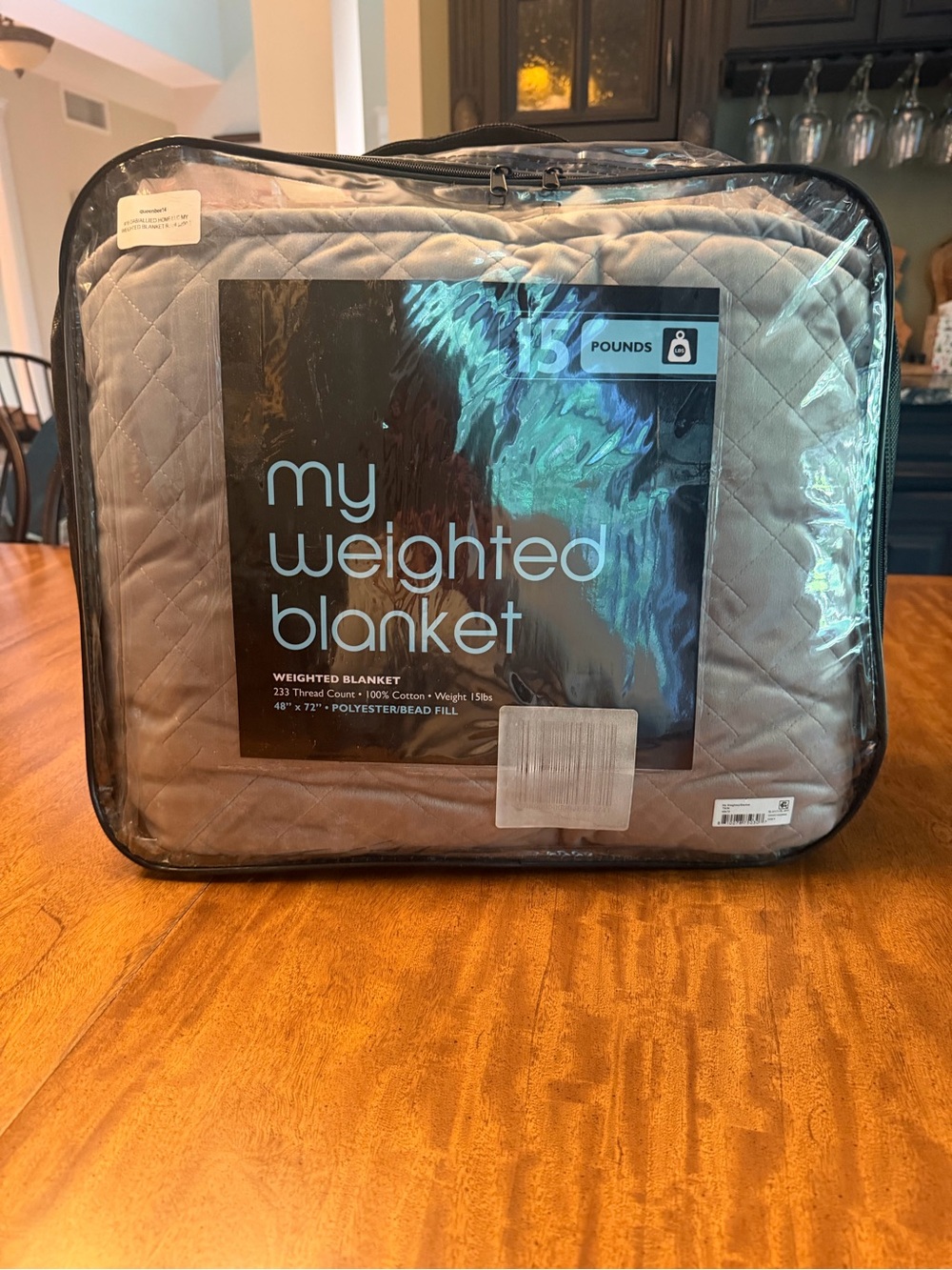 BLOOMINGDALE’s My Weighted Blanket Grey 15 lbs 48x72 Twin